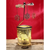 Glas-Karussell-Windlicht Silber von Hellmann-Versand®