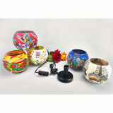 Leuchtglas Lampe elektrisch 15cm