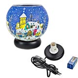 Leuchtglas Lampe elektrisch 15cm