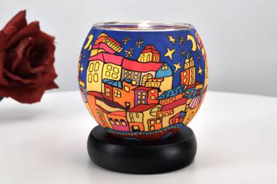 Leuchtglaslampe 21639 Bridge 11cm Tischlampe, Dekoleuchte, Licht Kerzenfarm - 0