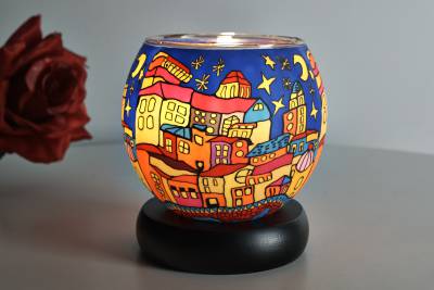 Leuchtglaslampe 21639 Bridge 11cm Tischlampe, Dekoleuchte, Licht Kerzenfarm - 1