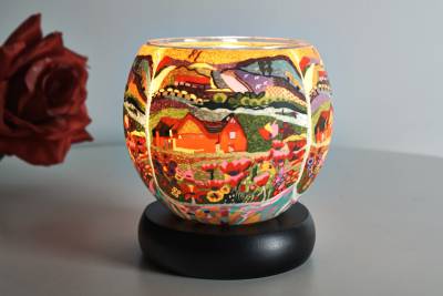 Leuchtglas Lampe 21416 Dreamhouse 11cm Dekoleuchte Tischlampe Kerzenfarm - 1