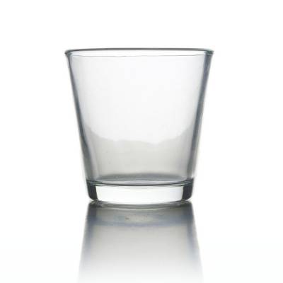 Teelichtglas, Teelichthalter, klar, Windlichthalter, Deko, Kerze, Vase, Höhe 10cm - 0