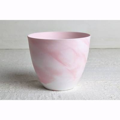 Becher für Teelichter, Pastell rot, Windlichthalter, Teelichthalter, Glas für Teelicht - 1