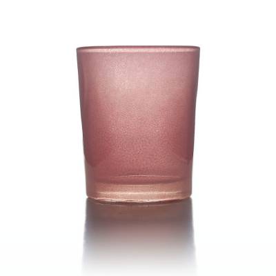 Teelichtglas rot, Teelichthalter, Glas für Teelichter, Windlicht, uni - 1