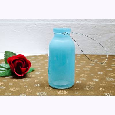 Deko Flasche hellblau Glasflasche Dekoflasche, Vase, Tischdeko, Fläschen - 0
