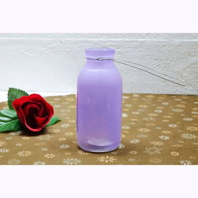 Deko Flasche lavendel, lila Glasflasche Dekoflasche, Vase, Tischdeko, Fläschen - 0