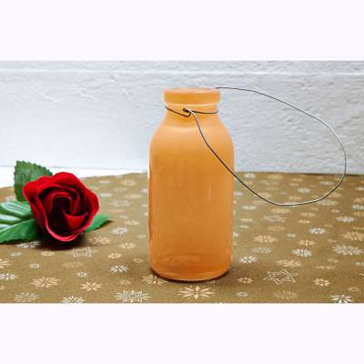 Deko Flasche orange Glasflasche Dekoflasche, Vase, Tischdeko, Fläschen - 0