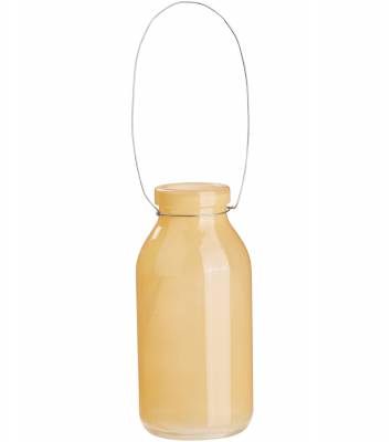 Deko Flasche orange Glasflasche Dekoflasche, Vase, Tischdeko, Fläschen - 1