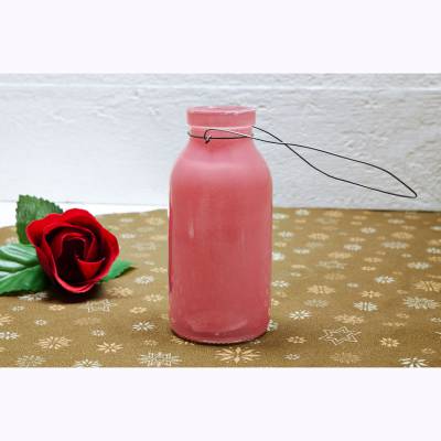 Deko Flasche rot Glasflasche Dekoflasche, Vase, Tischdeko, Fläschen - 0