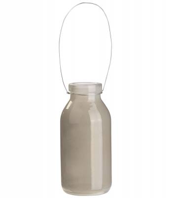 Deko Flasche grau Glasflasche Dekoflasche, Vase, Tischdeko, Fläschen - 1