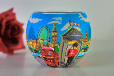 Leuchtglas 21649 London Life 11cm London Ikonen Bunt Handmodelliertes Unikat in Serie - 0