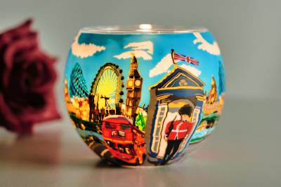 Leuchtglas 21649 London Life 11cm London Ikonen Bunt Handmodelliertes Unikat in Serie - 1
