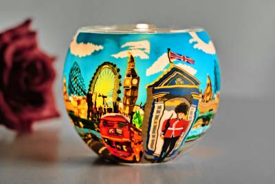 Leuchtglas 21649 London Life 11cm MIT 30mm Bohrung Tauschglas Ersatzglas - 1