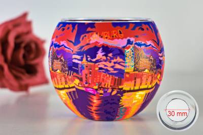 Leuchtglas 21648 Hamburg 11cm MIT 30mm Bohrung Tauschglas Ersatzglas - 0