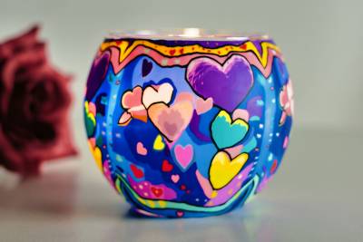 Leuchtglas 21301 Friendship Freundschaft 11cm MIT 30mm Bohrung Tauschglas Ersatzglas - 1