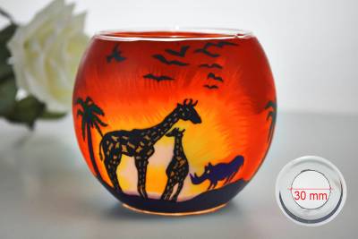 Leuchtglas 21123 Safari 11cm MIT 30mm Bohrung Tauschglas Ersatzglas - 0