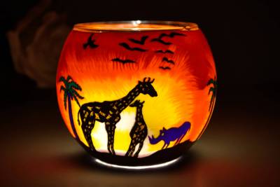 Leuchtglas 21123 Safari 11cm MIT 30mm Bohrung Tauschglas Ersatzglas - 1