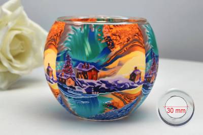 Leuchtglas 21640 Northern Light 11cm MIT 30mm Bohrung Tauschglas Ersatzglas - 0