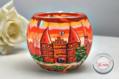 Leuchtglas 21628 Lübeck 11cm MIT 30mm Bohrung Tauschglas Ersatzglas - 0