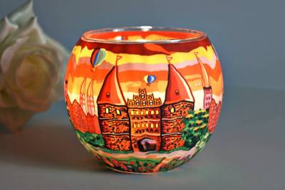 Leuchtglas 21628 Lübeck 11cm MIT 30mm Bohrung Tauschglas Ersatzglas - 1