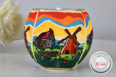 Leuchtglas 21636 Springtime 11cm MIT 30mm Bohrung Tauschglas Ersatzglas - 0