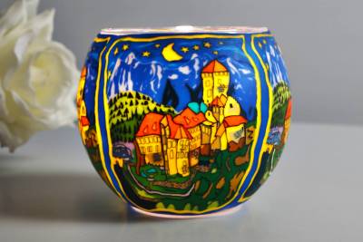 Leuchtglas 21635 Schloss Tirol 11cm MIT 30mm Bohrung Tauschglas Ersatzglas - 1