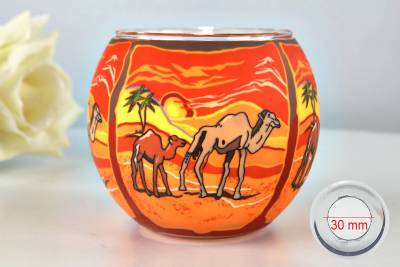 Leuchtglas 21119 Kamel 11cm MIT 30mm Bohrung Tauschglas Ersatzglas - 0