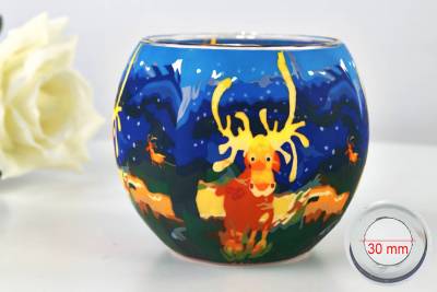 Leuchtglas 21107 Elk Elch 11cm MIT 30mm Bohrung Tauschglas Ersatzglas Kerzenfarm - 0