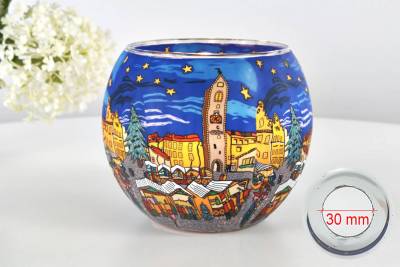 Leuchtglas 21804 Christmas Market 11cm MIT 30mm Bohrung Tauschglas Ersatzglas - 0