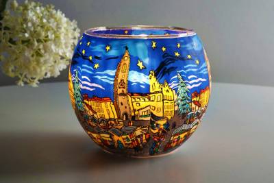 Leuchtglas 21804 Christmas Market 11cm MIT 30mm Bohrung Tauschglas Ersatzglas - 1