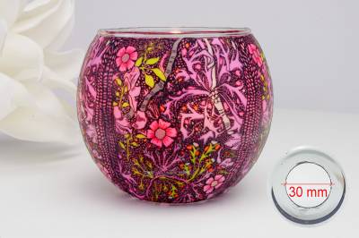 Leuchtglas 21414 Sweet William 11cm MIT 30mm Bohrung Tauschglas Ersatzglas - 0