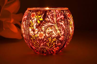 Leuchtglas 21414 Sweet William 11cm MIT 30mm Bohrung Tauschglas Ersatzglas - 1