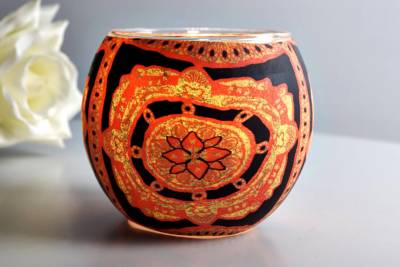 Leuchtglas 21404 Lotus 11cm MIT 30mm Bohrung Tauschglas Ersatzglas - 1