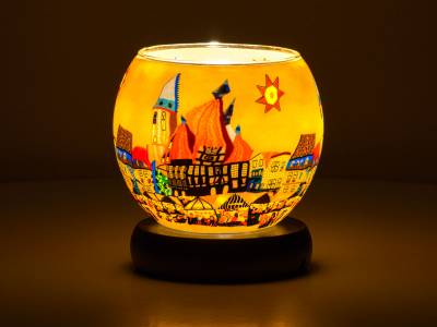 Leuchtglas Nr.307 Lampe Leuchte Ø11cm Dekoration Licht Michelstadt - 1