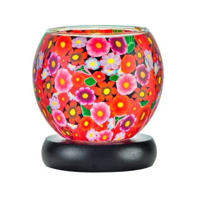 Leuchtglas Nr.124 Lampe Leuchte Ø11cm Dekoration Licht Blumenwiese - 0
