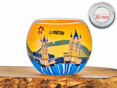 Leuchtglas Nr.546 London Ø11cm MIT 30mm Bohrung Tauschglas Ersatzglas - 0