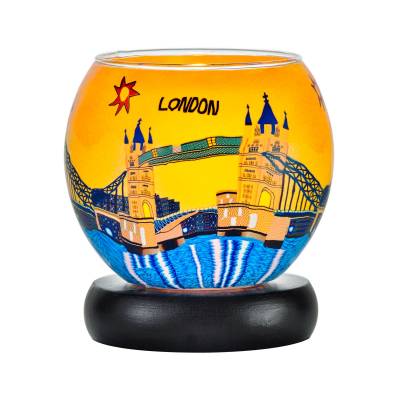 Leuchtglas Lampe Leuchte Nr.546 Ø11cm Dekoration Windlicht London Tower Bridge - 0