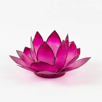 Hellmann Versand Lotusblüte 6 Lila – Teelichthalter für Spiritualität und Intuition - 0