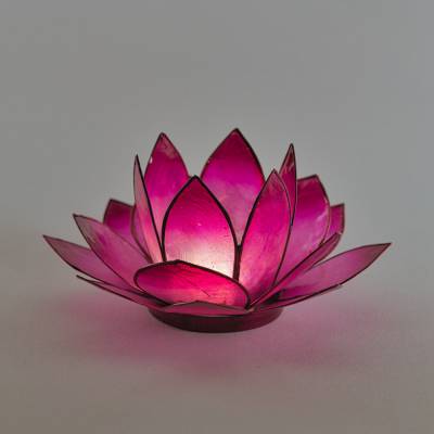 Hellmann Versand Lotusblüte 6 Lila – Teelichthalter für Spiritualität und Intuition - 1
