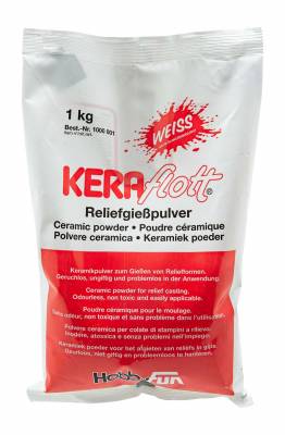 KeraFlott Gießmasse weiss 1kg Reliefgießpulver Ceramic Powder  Keramisches Pulver - 1