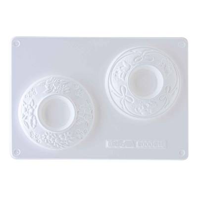 KeraFlott Gießform Kunststoff Kerzenhalter III Relief gießen Teelichthalter dekorieren - 0