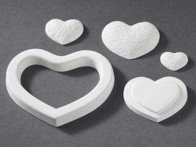 KeraFlott Gießform Kunststoff 3D Herzen gießen Kunststoff basteln gestalten Deko - 0