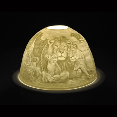 Starlight 116 Löwen Hellmann Porzellanteelicht Windlicht Deko-Teelichthalter - 0