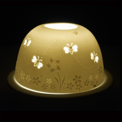 Starlight 115 Biene Hellmann Porzellanteelicht Windlicht Teelichthalter - 0