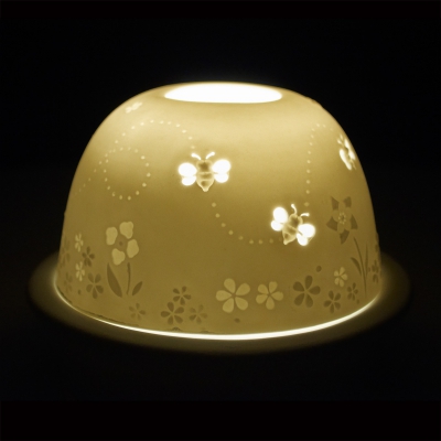 Starlight 115 Biene Hellmann Porzellanteelicht Windlicht Teelichthalter - 1