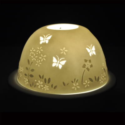 Starlight 114 Schmetterlinge Hellmann Porzellanteelicht Windlicht Teelichthalter - 0