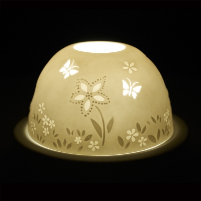 Starlight 114 Schmetterlinge Hellmann Porzellanteelicht Windlicht Teelichthalter - 1