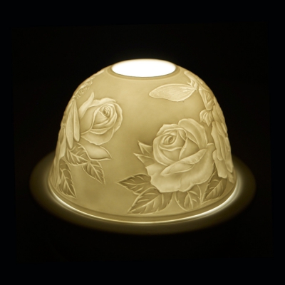 Starlight 101 Rosen Hellmann Porzellanteelicht Windlicht Teelichthalter Deko - 1