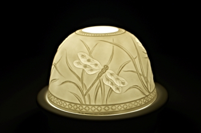 Starlight 84 Libelle Hellmann Porzellan Teelicht Windlichthalter Bisquitporzellan Deko - 0